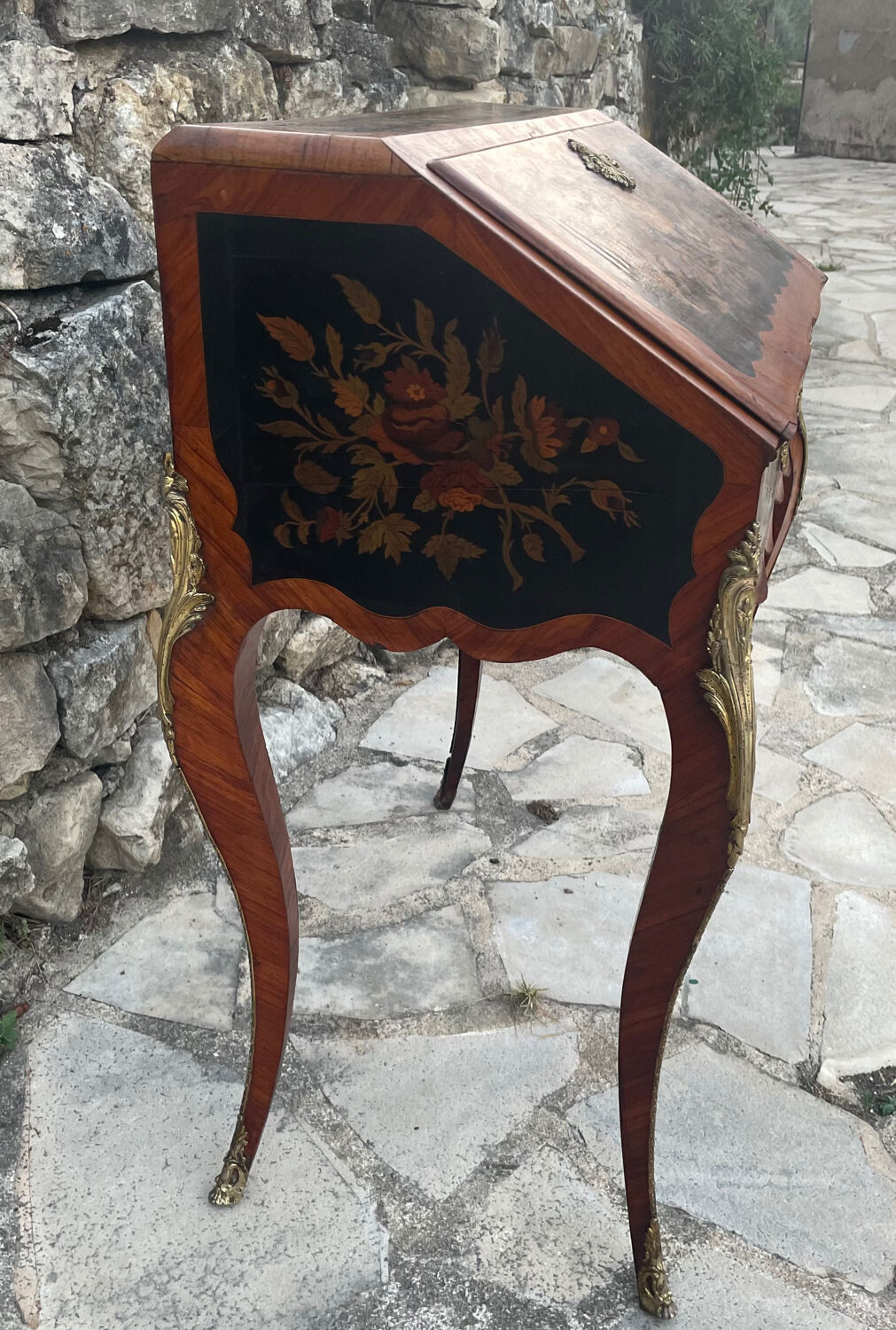 Small Napoleon III Sloping Desk in Marquetry