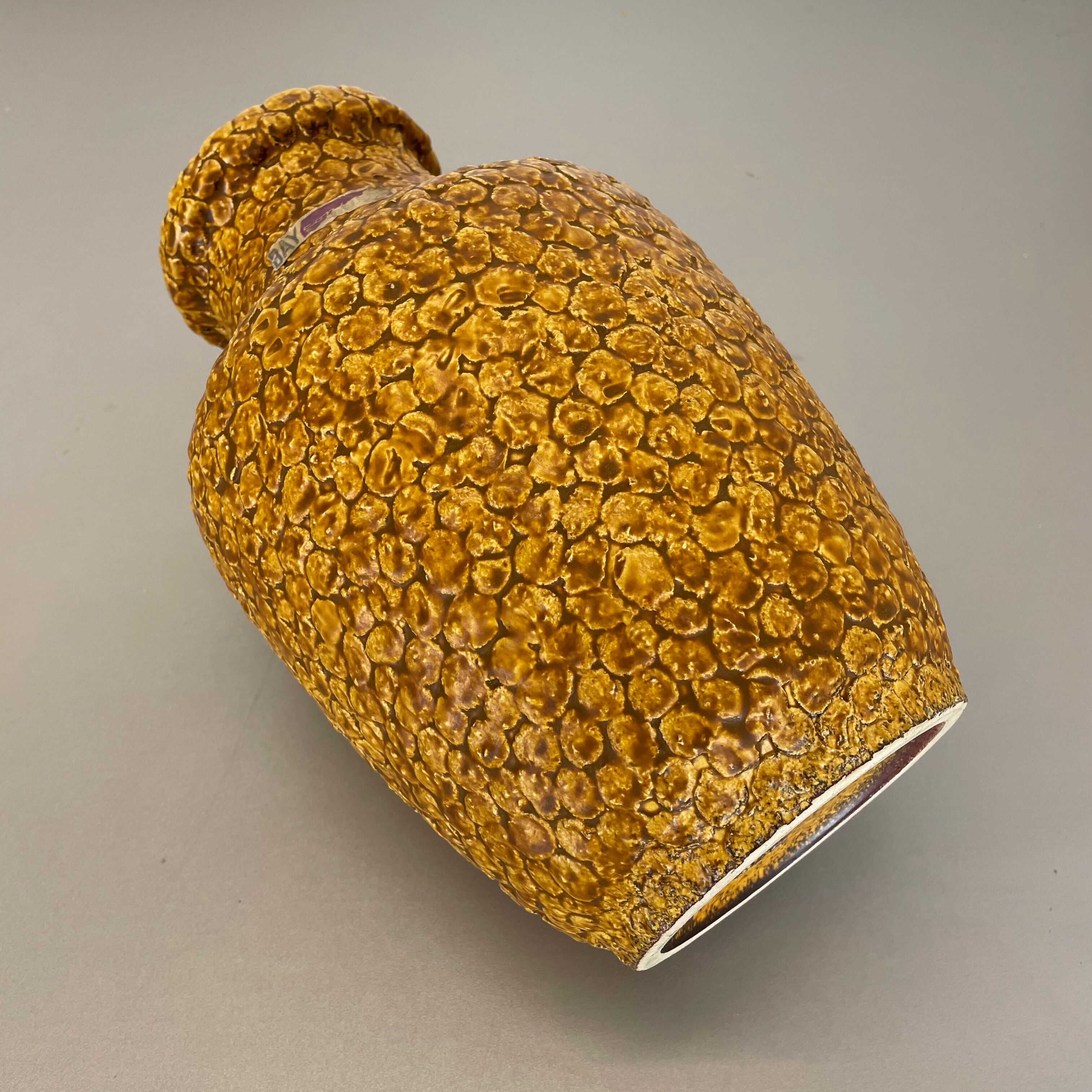 Super colorful fat lava pottery "contura" vase by bay ceramics, germany, 1950s