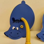 Cute hippo wall lamps for the children's room, Danish design from the 80-90s.