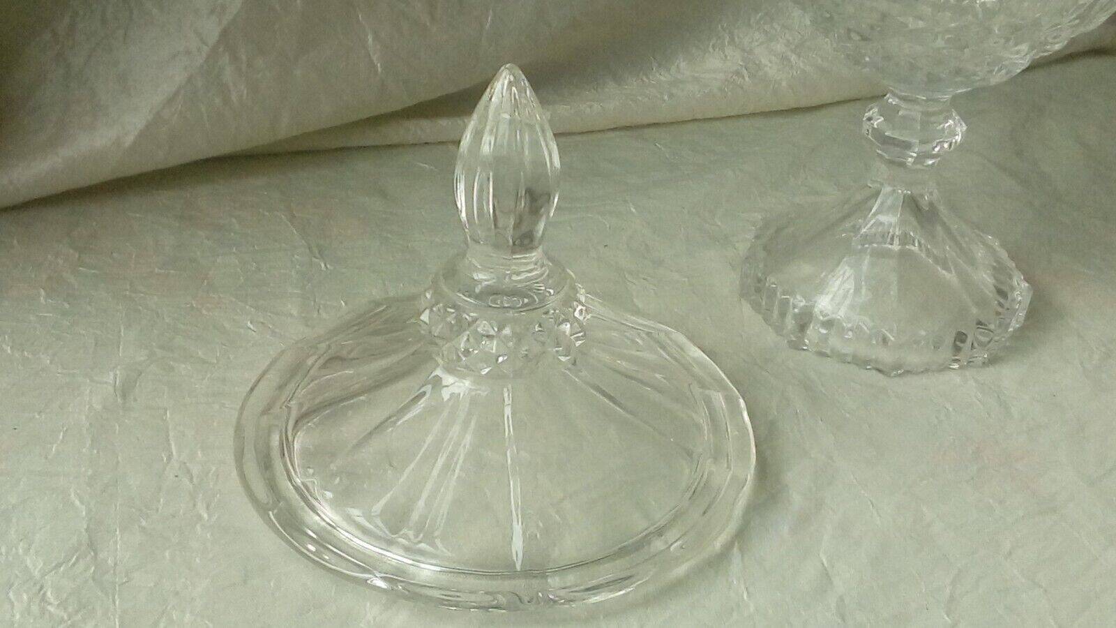 Louis Philippe style glass candy sugar bowl