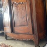 18th century solid walnut wardrobe