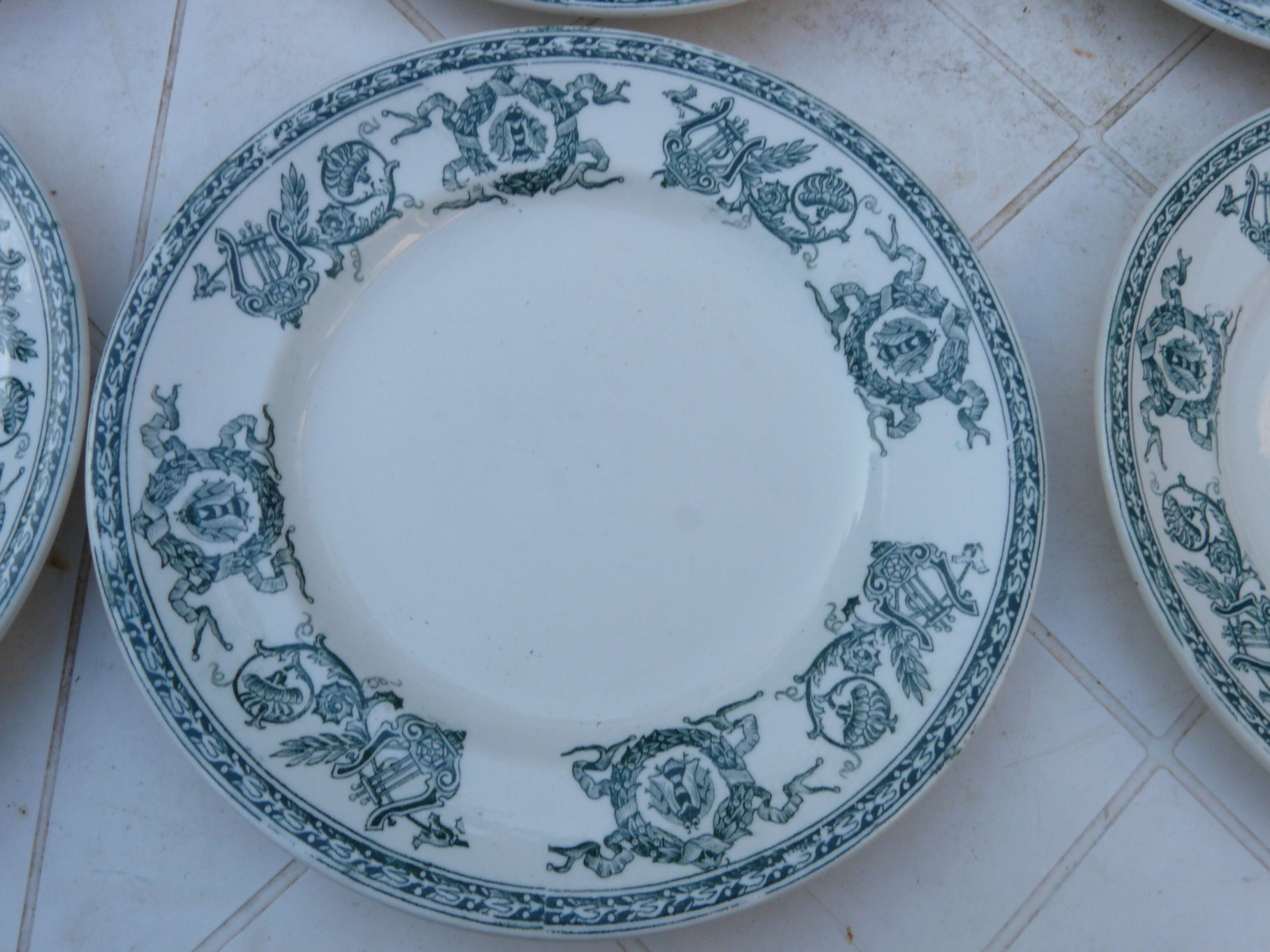 6 dessert plates Longwy model Talma late nineteenth