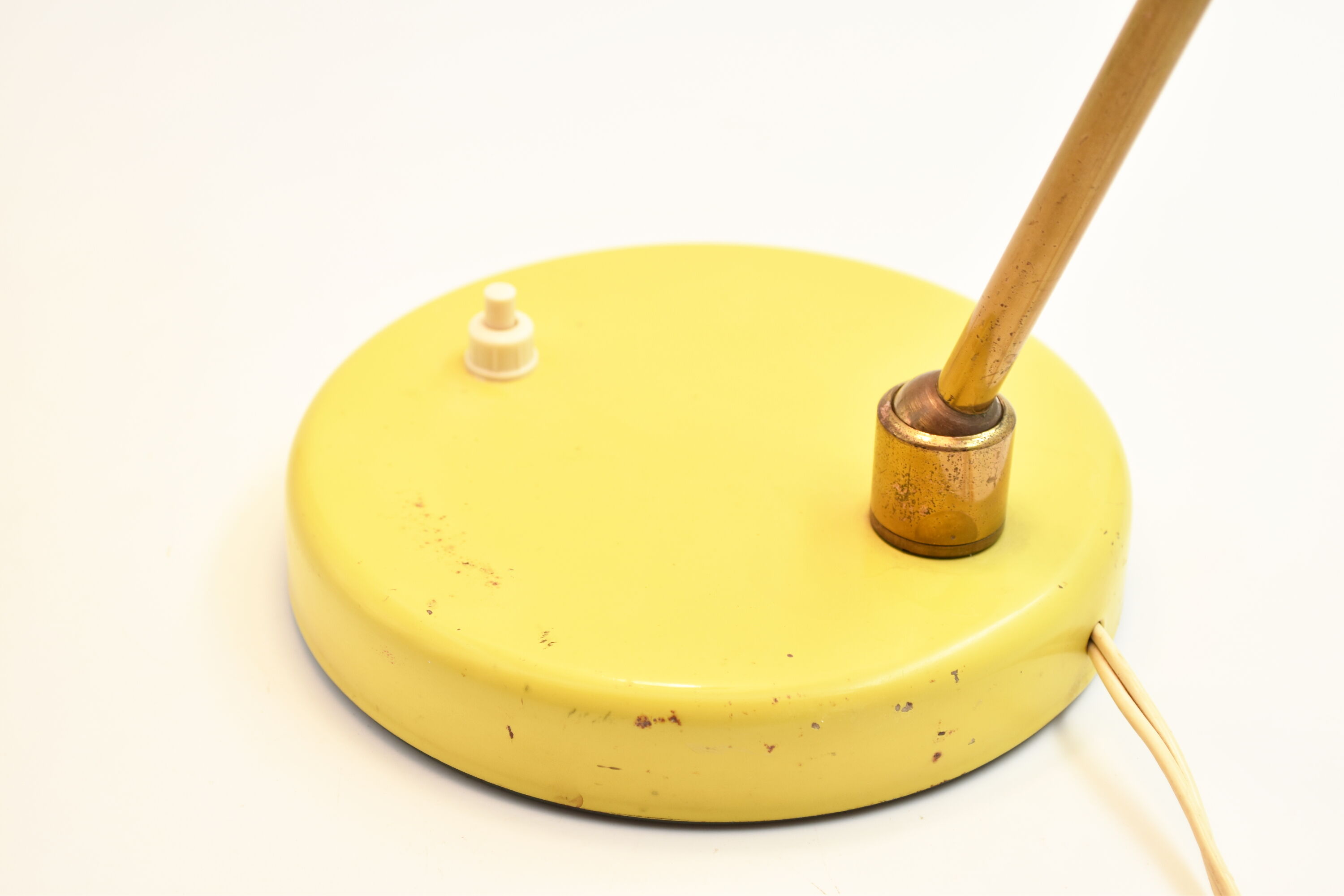 Lemon yellow vintage desk lamp