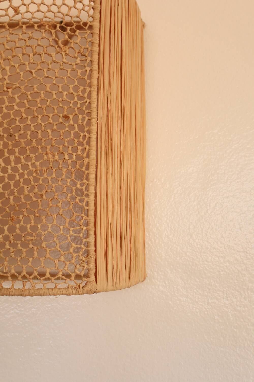 Bohemian Honeycomb Raffia Wall Sconces