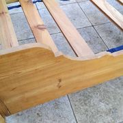 Vintage pine bed chalet style Savoie for one person