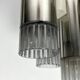 Sciolari geometric chrome and plexiglass 5 lights chandelier. Italy 1970s