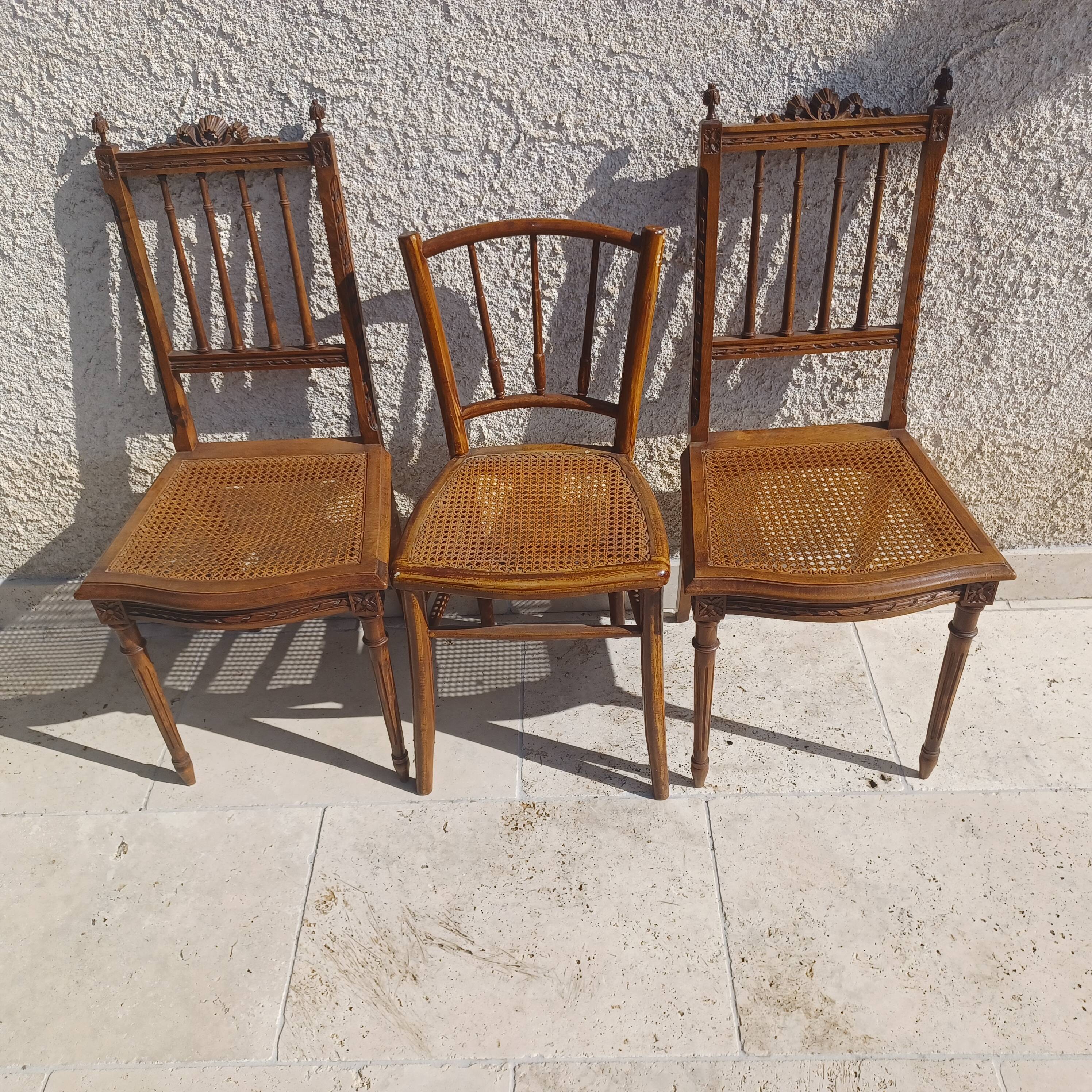 Vintage caned chairs