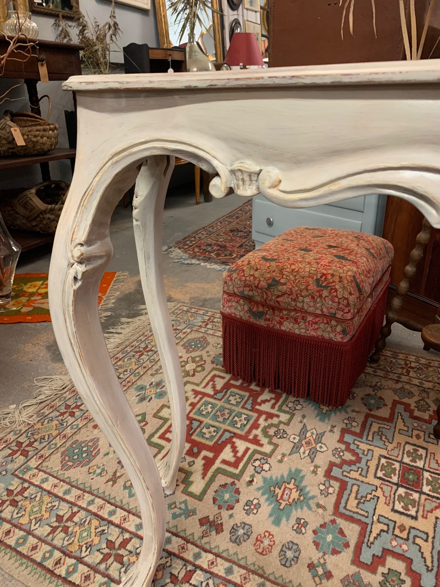Console en bois patinée