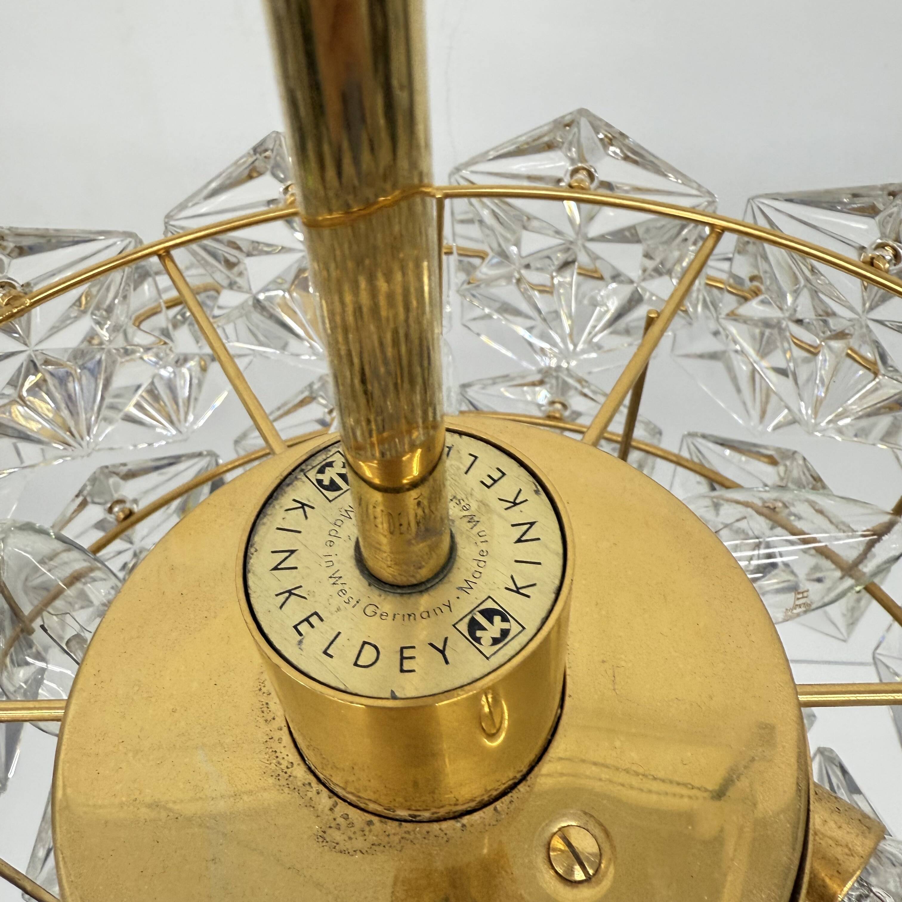 Kinkeldy chandelier with crystal , 1970s