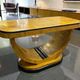 Art Deco console in elm burl and beech wood