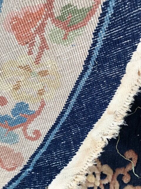 Tapis chinois rond noué main 190 cm de  diamètre