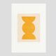 Abstract painting on paper "romy" yellow signed Eawy