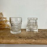 5 vintage whiskey glasses