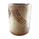 Vase grès graphique années 50