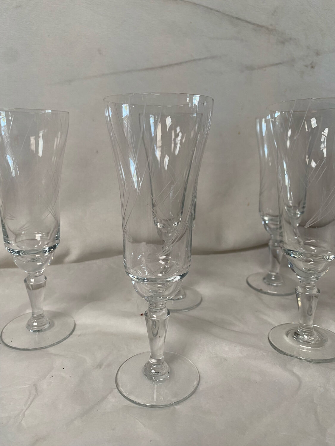 5 engraved antique flutes