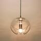 Large transparent glass pendant light by Koch & Lowy, Peill & Putzler, Germany, 1970.