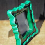 Green ceramic photo frame, vintage ceramic frame, photo frame, interior decoration