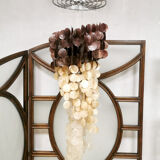 Vintage capiz shell chandelier ‘two tone’
