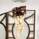 Vintage capiz shell chandelier ‘two tone’