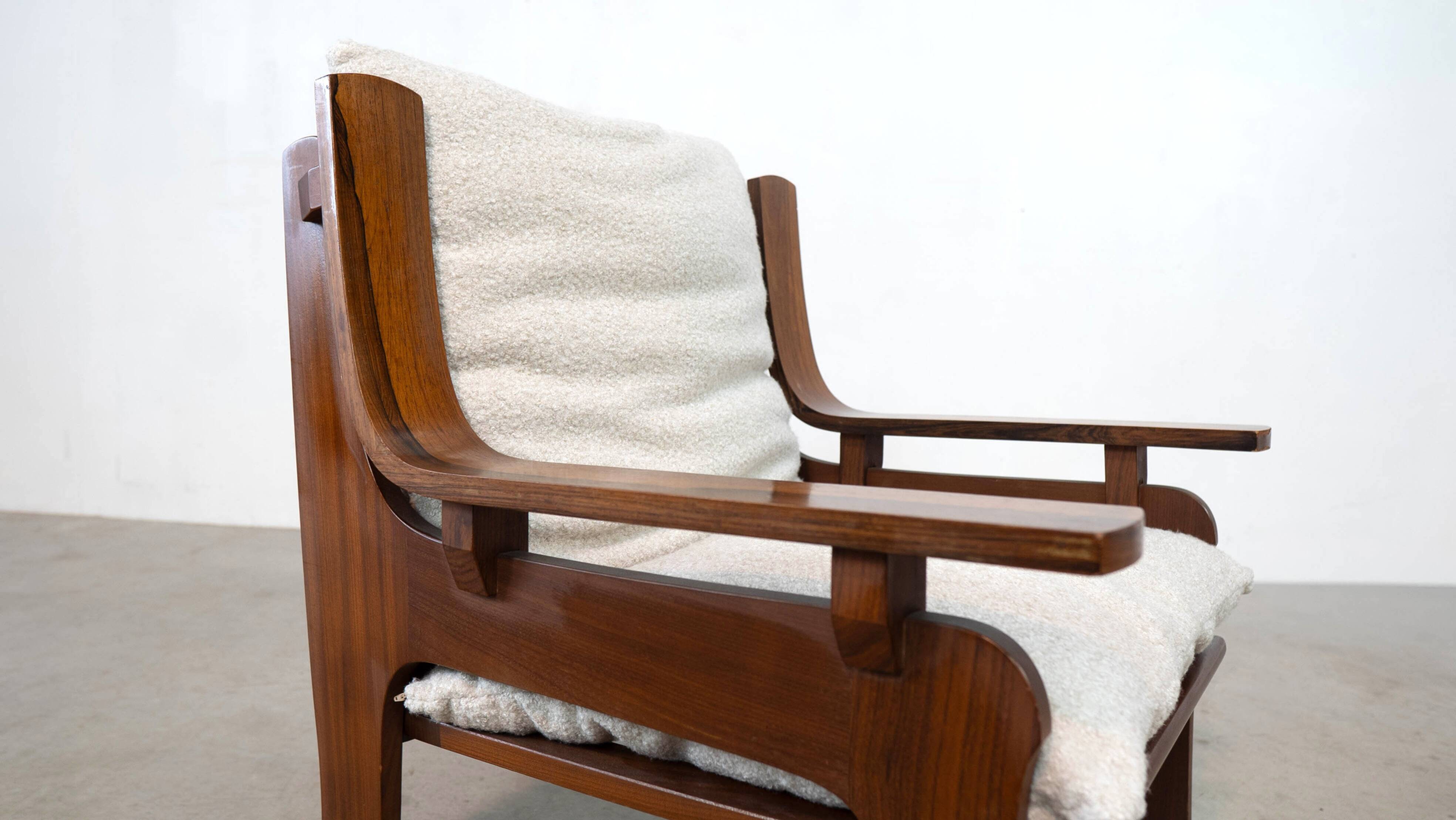 1970s rosewood Italian lounge chairs