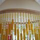 Satin glass suspension with bangs