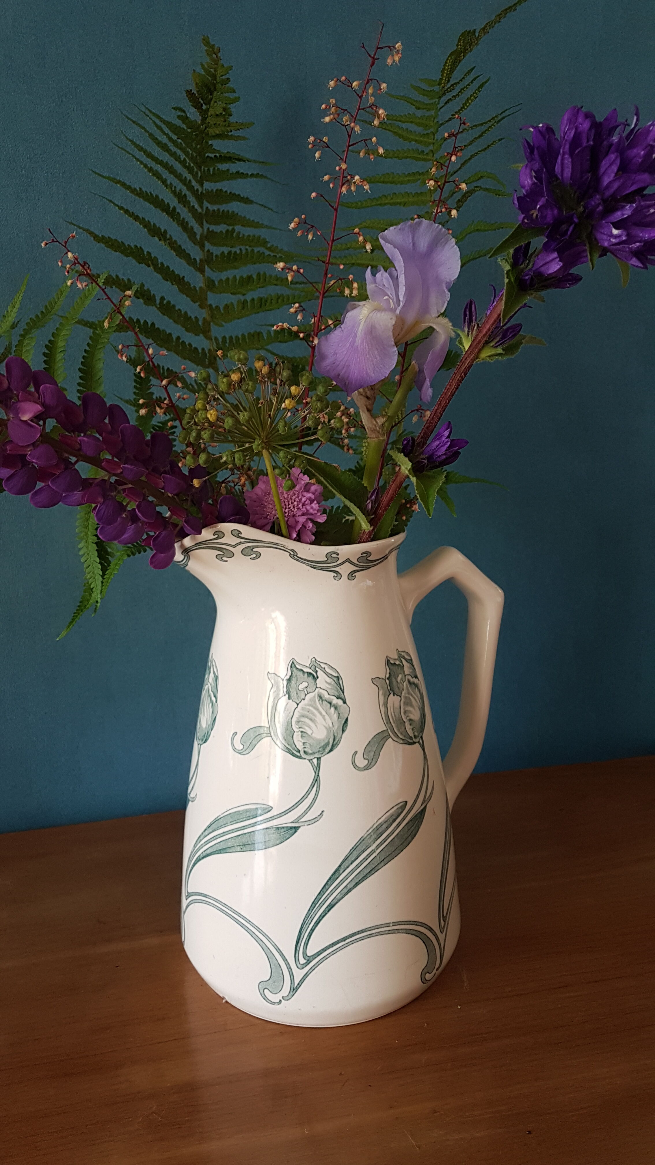 Gien earthenware pitcher