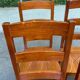 4 solid wood dining chairs in modern country style