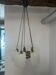 Pendant light in granite resin and wood, 1950s