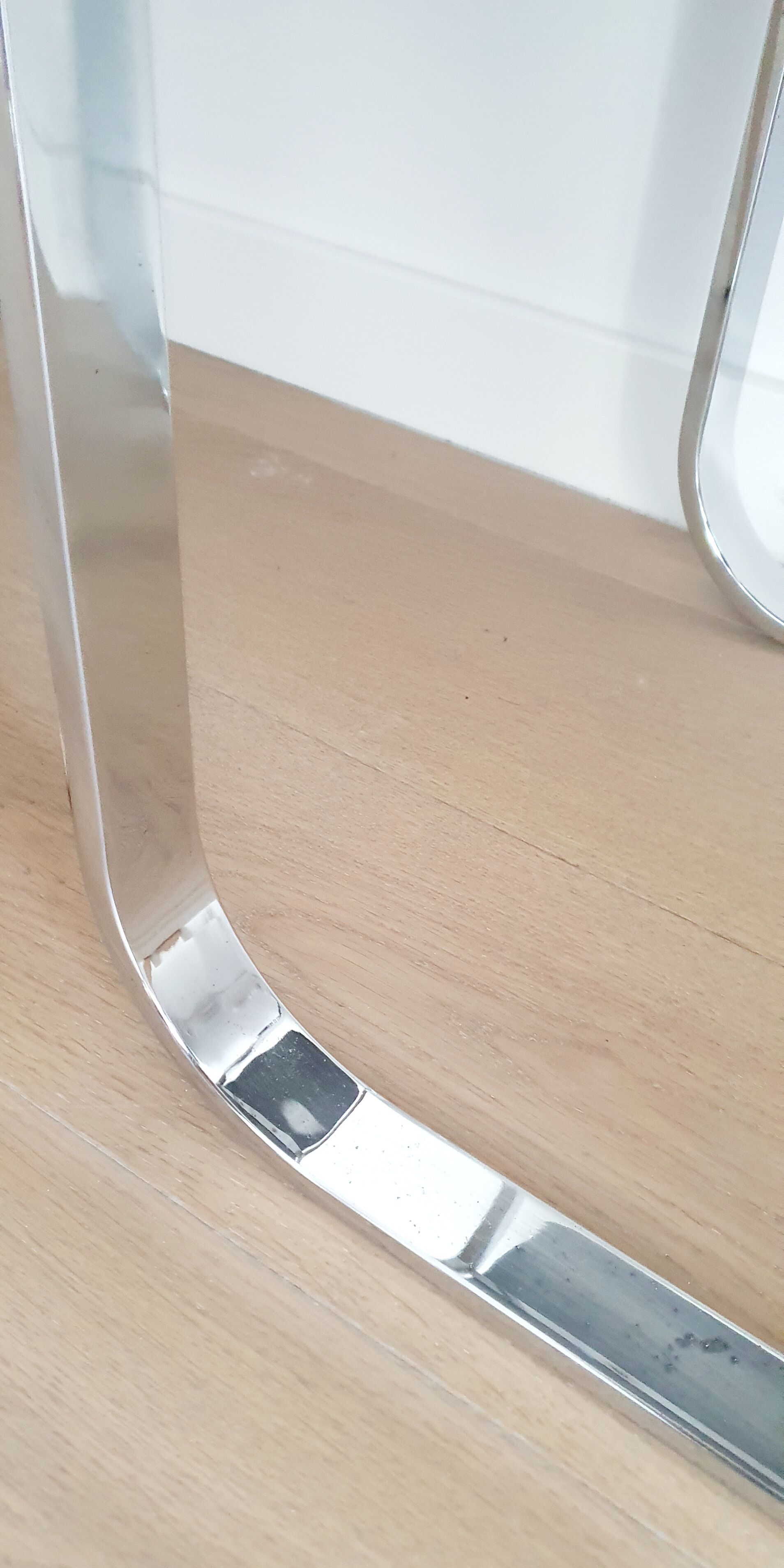 Bauhaus style chrome side table