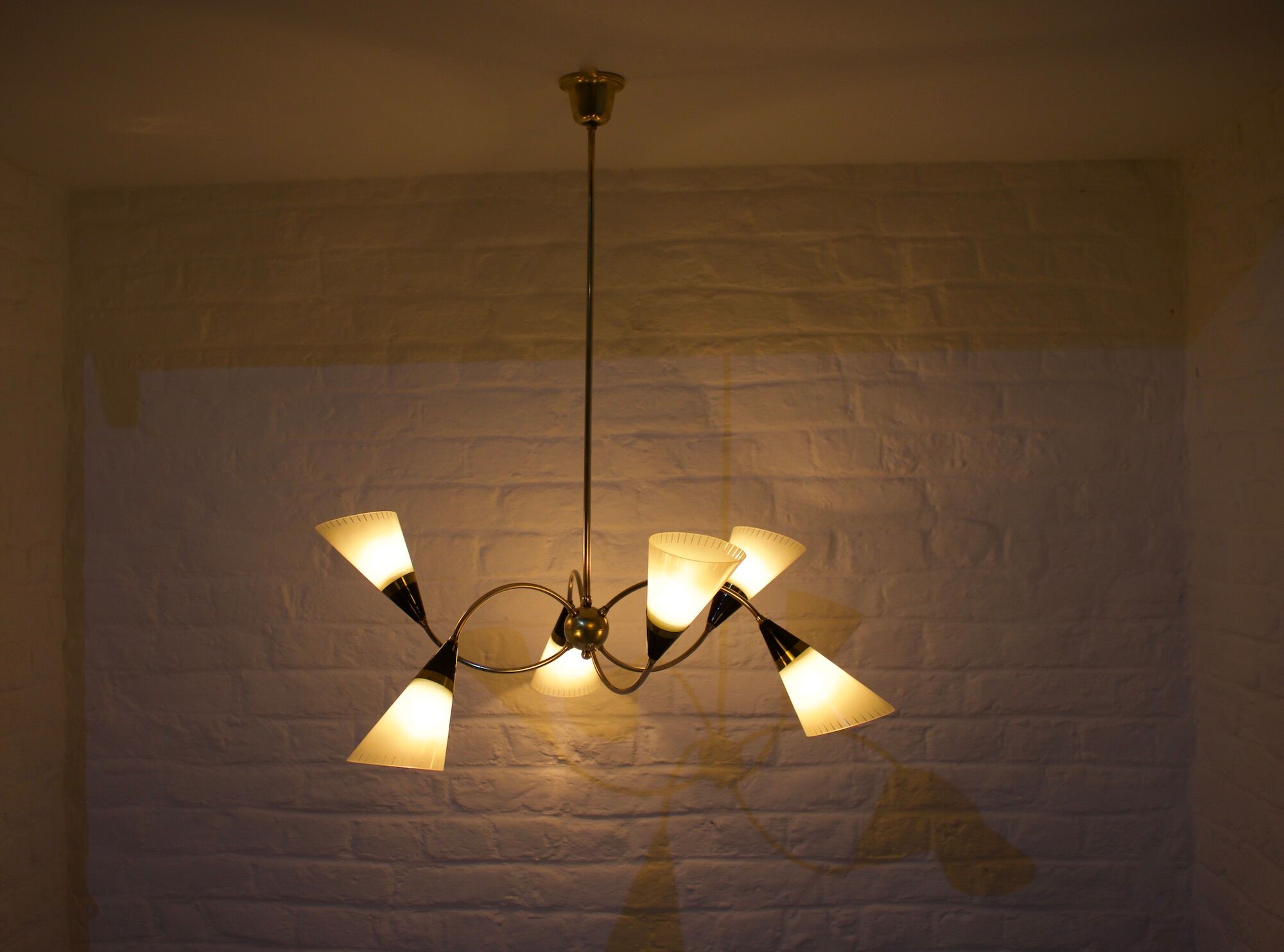 Brass chandelier sputnik