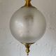 70s frosted engraved globe lantern chandelier