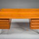 Mid-century modern teak freestanding desk from GV Møbler, 1960s