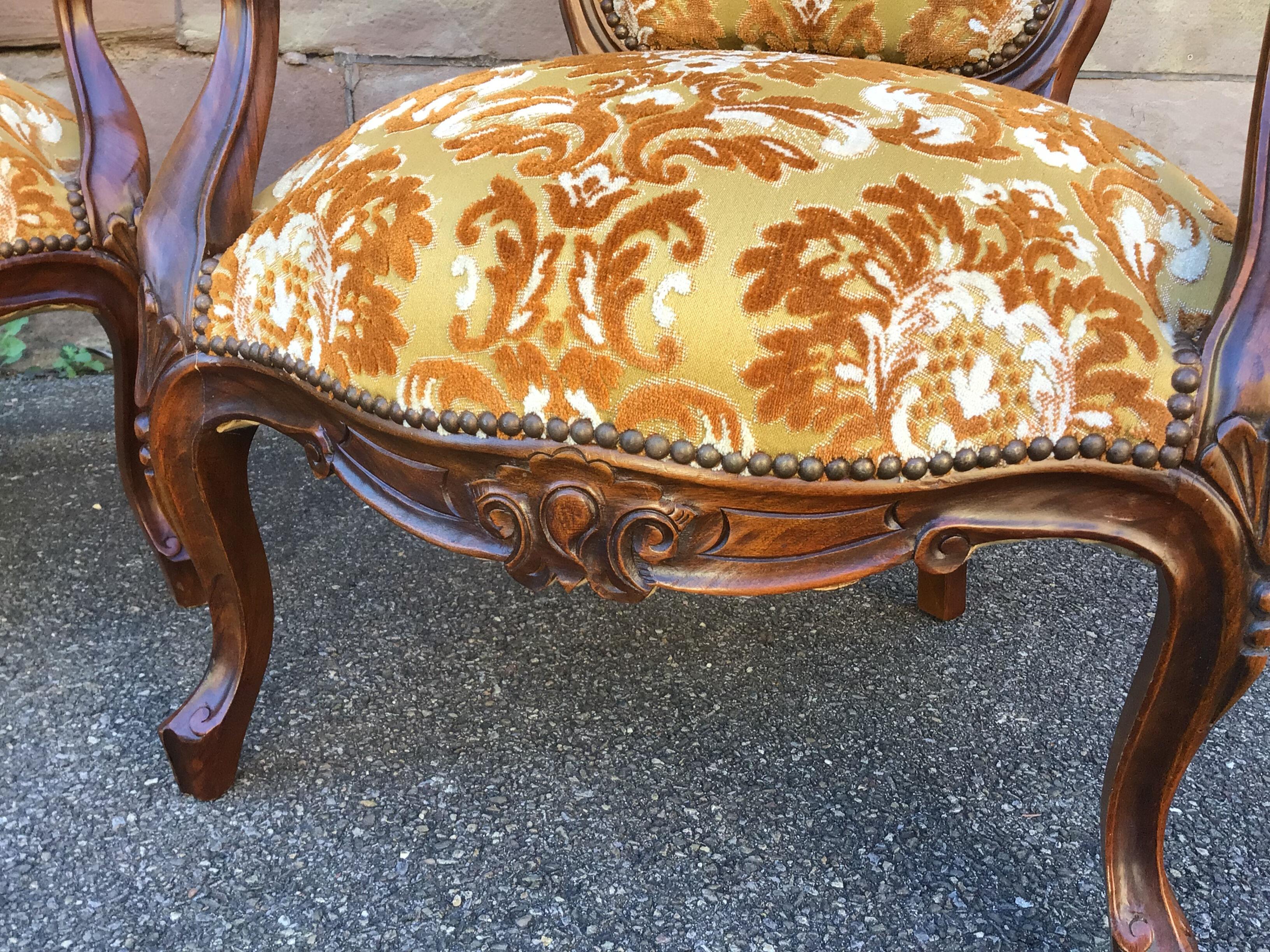 Pair of nineteenth style Louis Philippe mahogany heaters