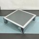 Mid-century chrome and dark mirror glass side table attributed to Saporiti. Italy 1970s