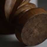 Scandinavian decorative wooden vase from the mid-20th century, 1960s.