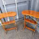 Pair of bedside tables in antique marquetry Louis XVl
