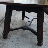 Very beautiful solid wood coffee table with pretty sculpture
