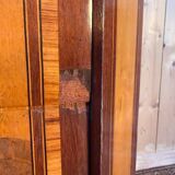 Commode Transition oriental marquetry, 1920s, black marble