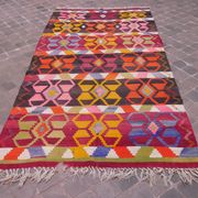 Old Oriental carpet kilim Anatolia 300 x 155 cm