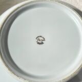 Saladier en porcelaine blanche et dorée J&Ciem France 1950