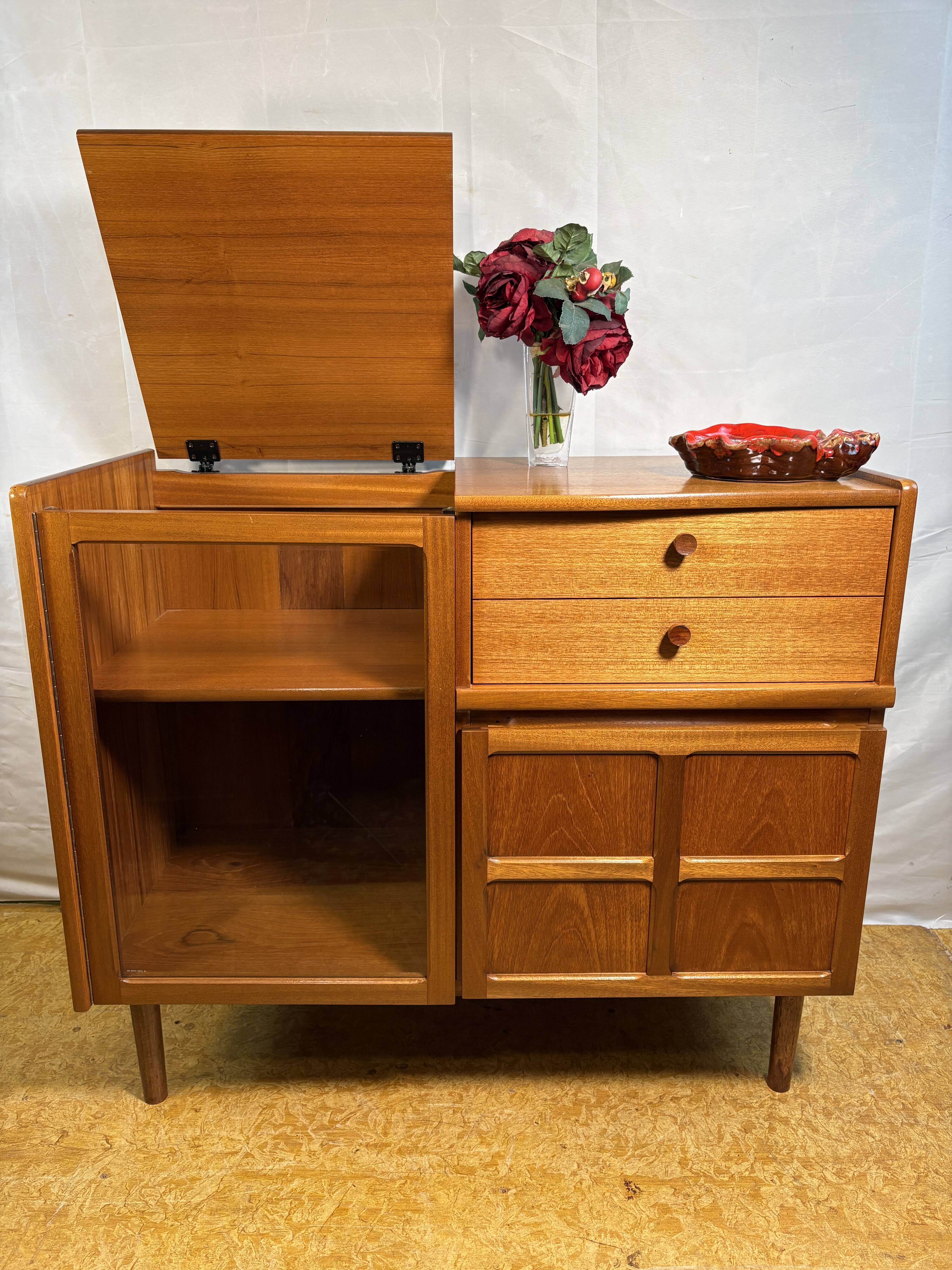 Vintage Retro Nathan Teak Music Cabinet | Circa 1960 | Mid-Century Design