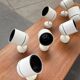 Mid-century German Space Age wall lamps or ceiling lights by Arnold Berges for Staff Leuchten, 1970s, set of 7.