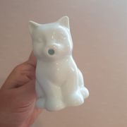 Small milk jug porcelain cream pot in the shape of a vintage cat
