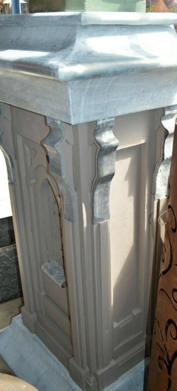 wooden and zinc base