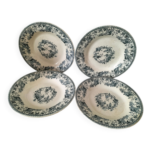 4 assiettes creuses gien