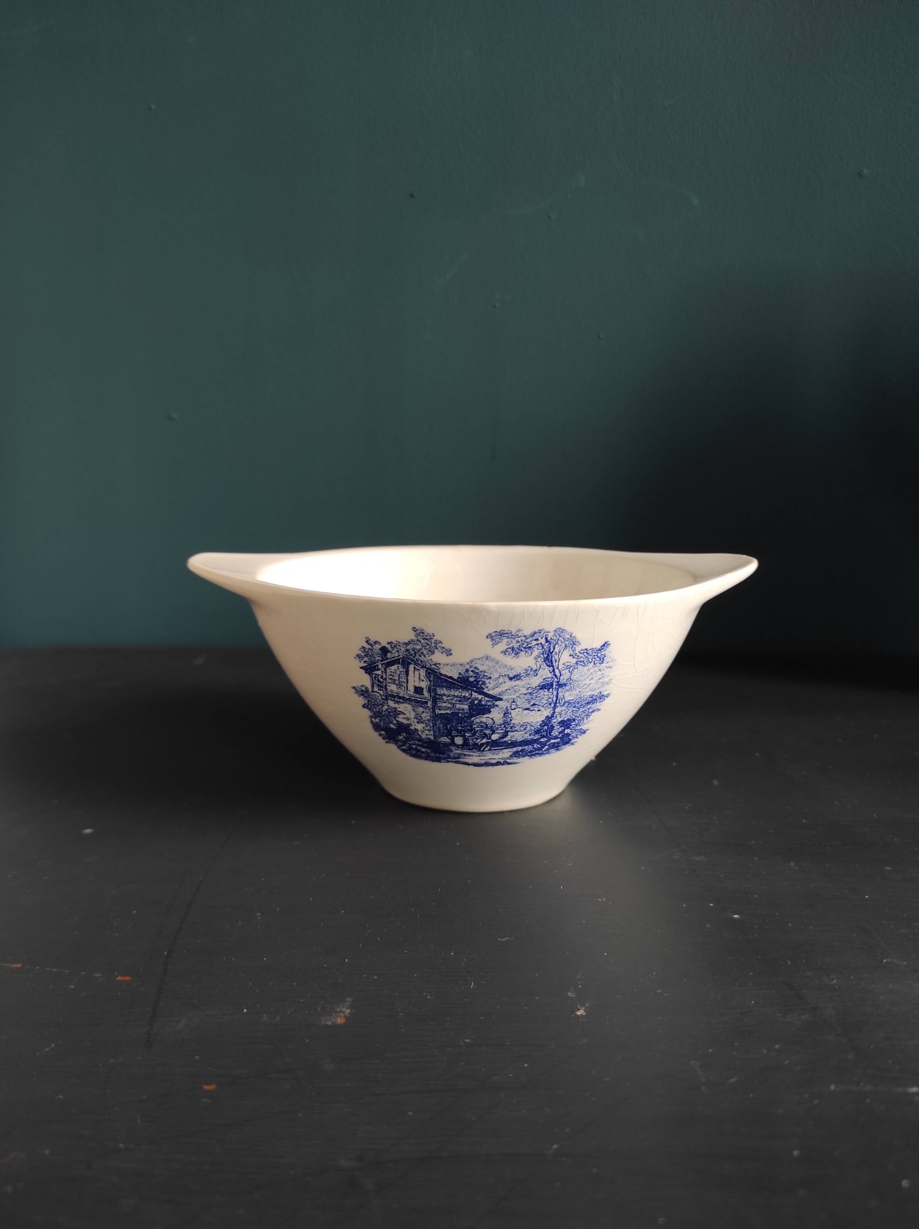 French Vintage Luneville porcelain coffee set