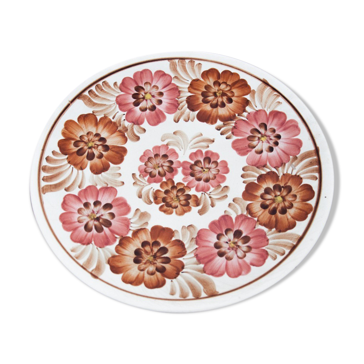 Decorative plate, faience Włocławek, Poland, 1960s