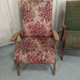 Set 3 armchairs compass feet
