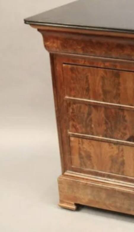 Mahogany and marble chest of drawers (Louis Philippe style)