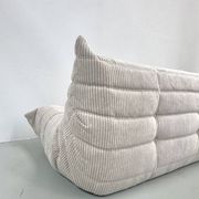 Togo sofa in beige corduroy attributed to Michel Ducaroy for Ligne Roset